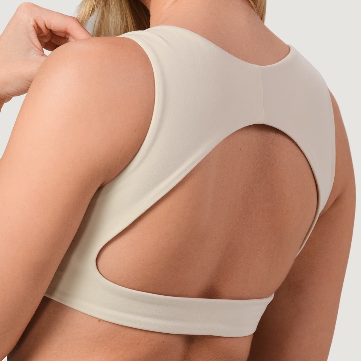 GymBeam Reggiseno sportivo donna NEO Almond con imbottiture rimovibili