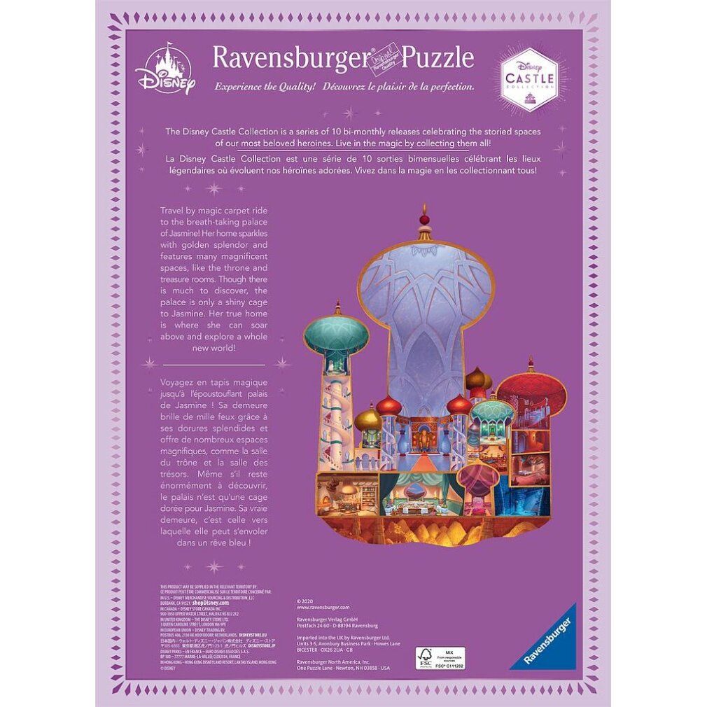 ravensburger Puzzle delle Principesse Disney: Castello della Principessa Jasmine'1000 pezzi