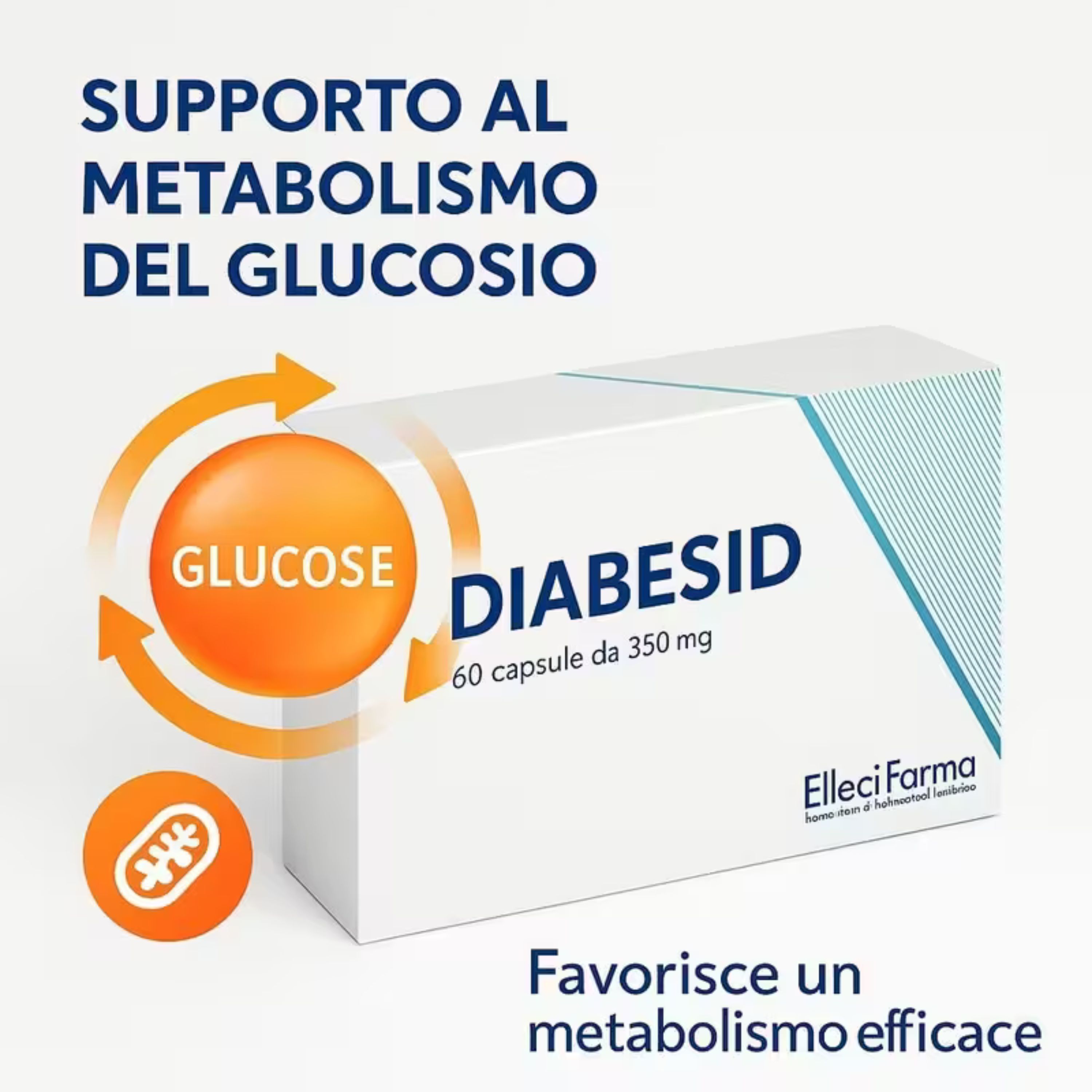 Elleci Farma Diabesid – Integratore Metabolismo Glucosio con Cromo, Berberis e Coprinus 30 cps