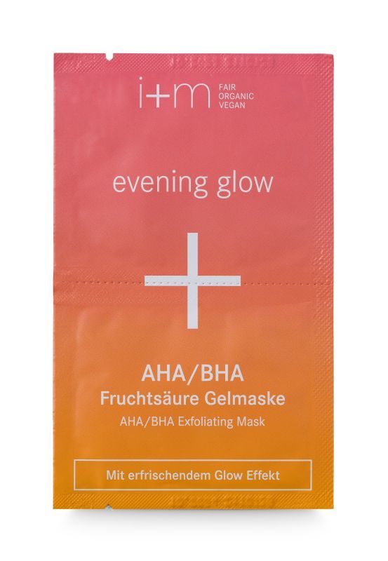 i+m Naturkosmetik Maschera gel agli acidi della frutta AHA/BHA di Special Care Evening Glow