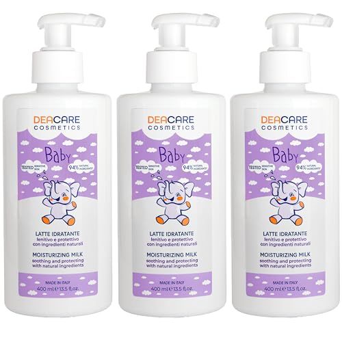 DEACARE Baby - Latte Idratante Bambini e Neonati – Lenitivo e protettivo - Pelle morbida - 3x400ml