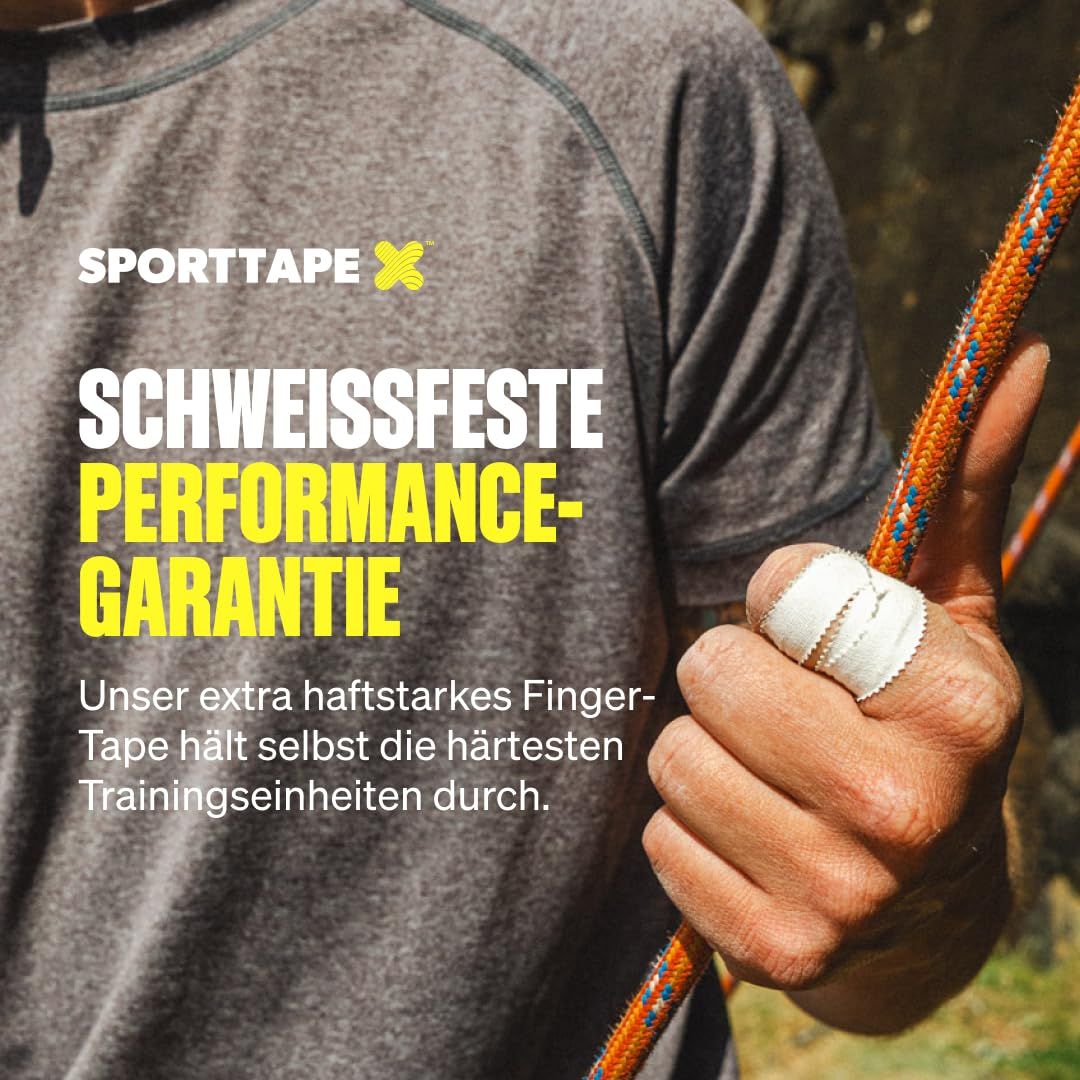 SPORTTAPE Tape da Arrampicata 1,25 cm x 10 m - Bianco