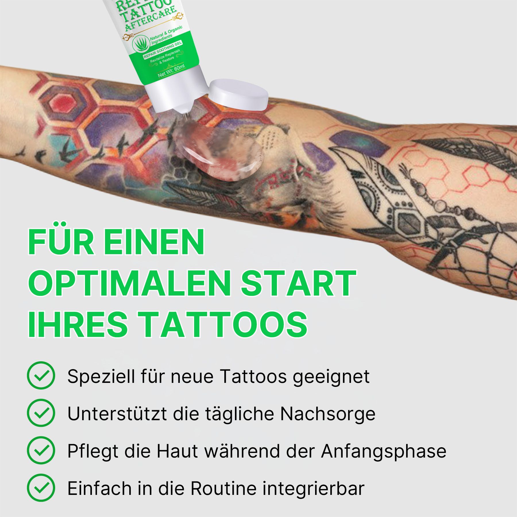 ALIVER  Crema per la cura post-tattoo