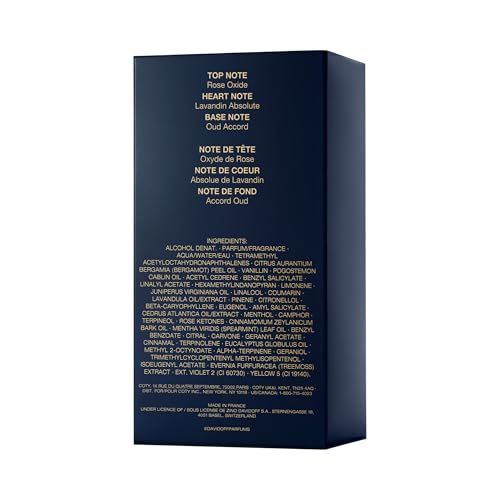 Retro della confezione con ingredienti e informazioni. Testo in inglese e francese.