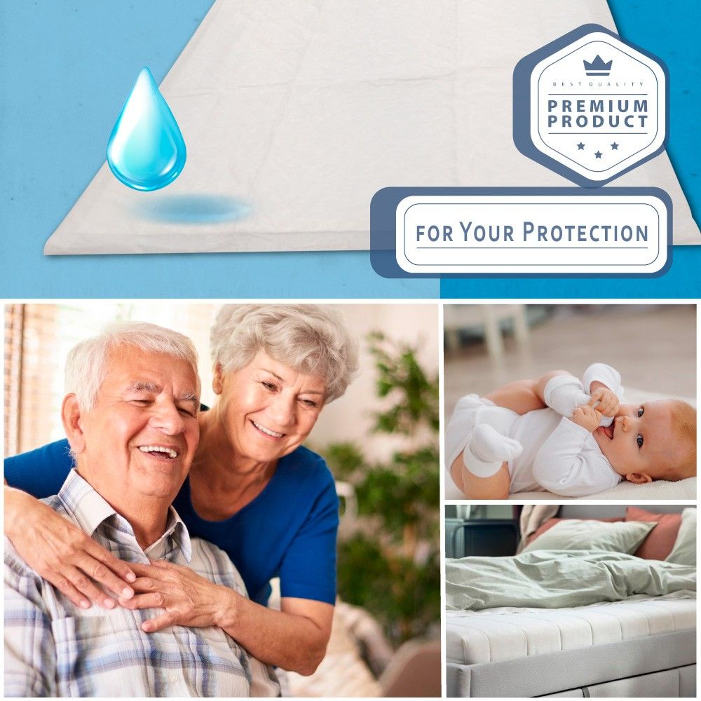 Traversa con goccia e scritta 'FOR YOUR PROTECTION'. Anziani e bambino sullo sfondo.