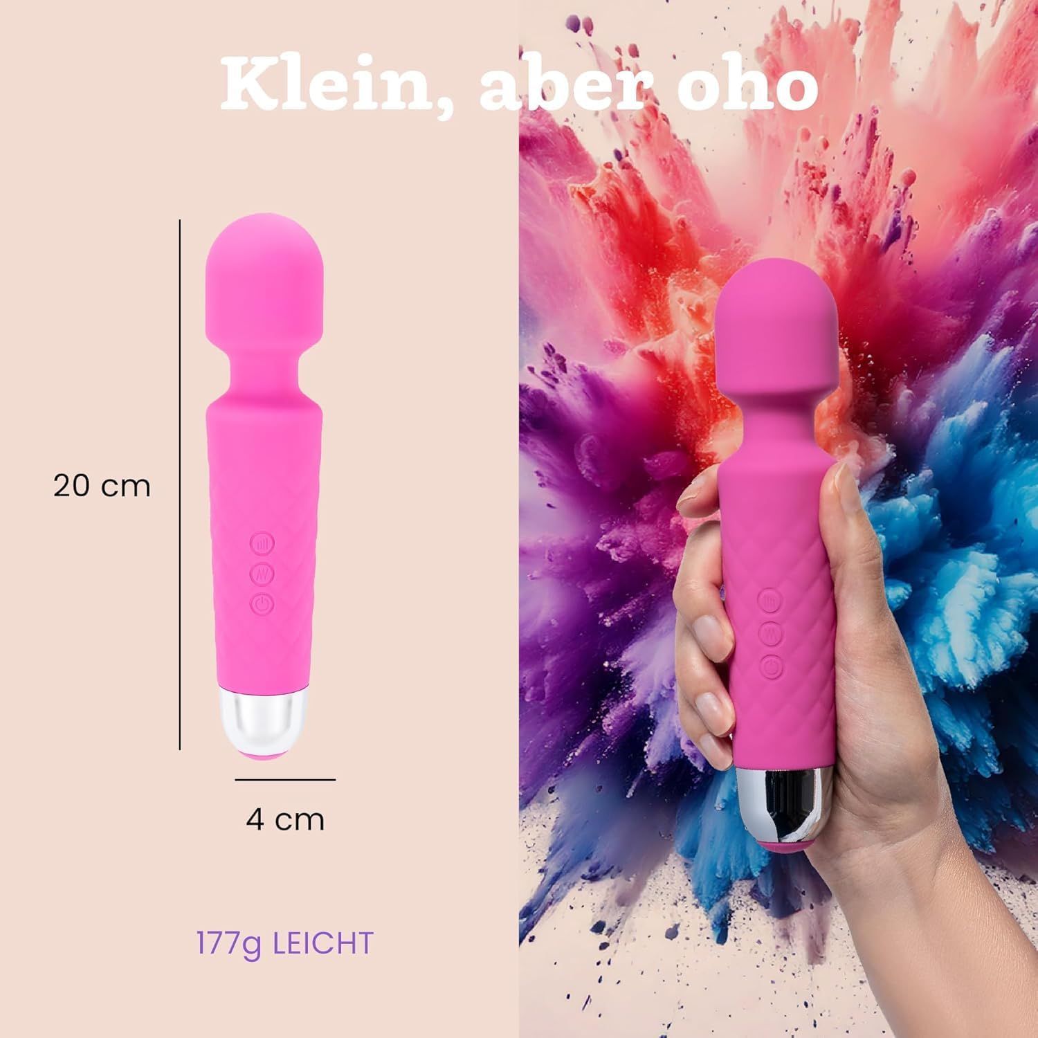 Oliver James Vibratore per donne – Silenzioso e potente, colore rosa