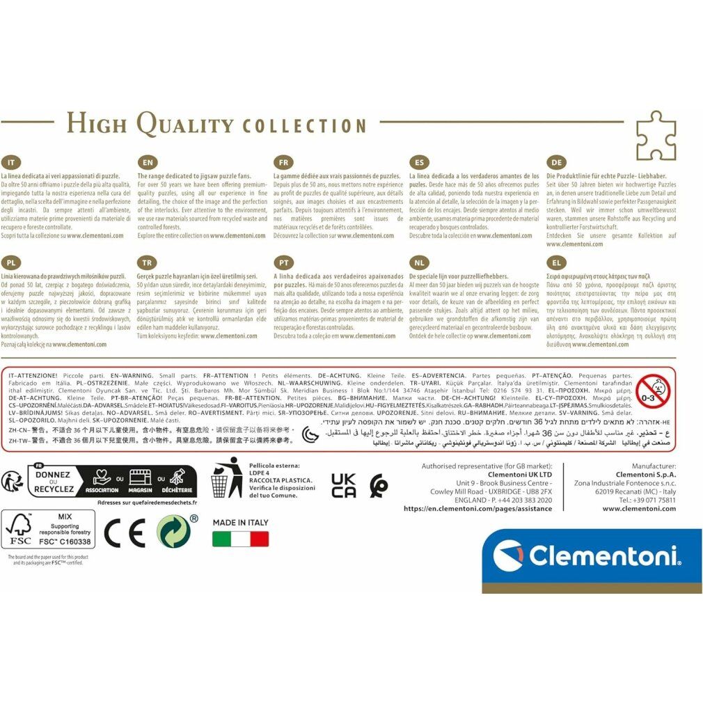 Puzzle clementoni 500 pezzi in totale