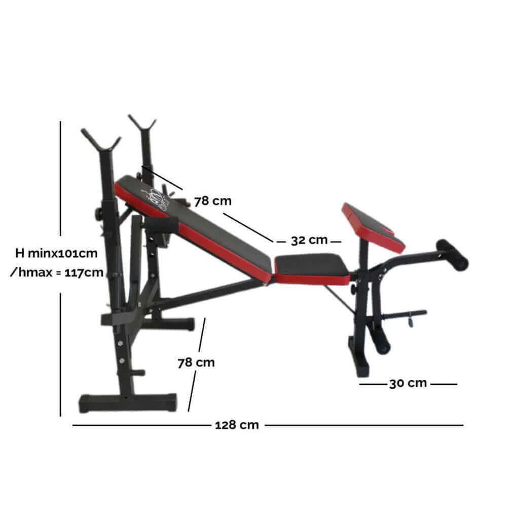 FFitness Panca Multifunzione Dip Station con Bilanciere Da 180 cm FF