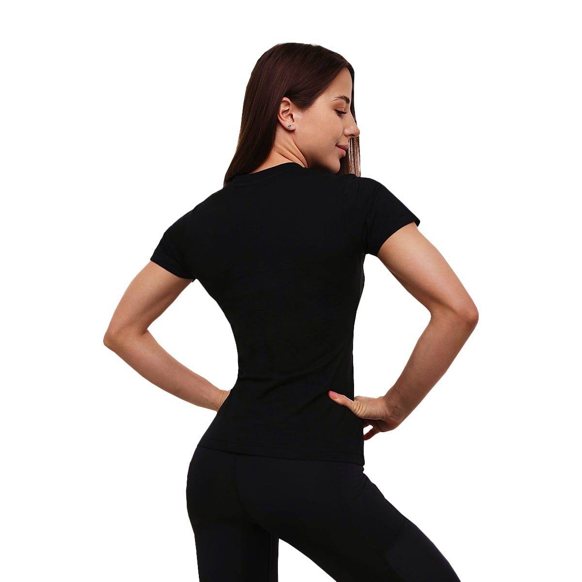 GymBeam T-shirt donna FIT slim in cotone nera