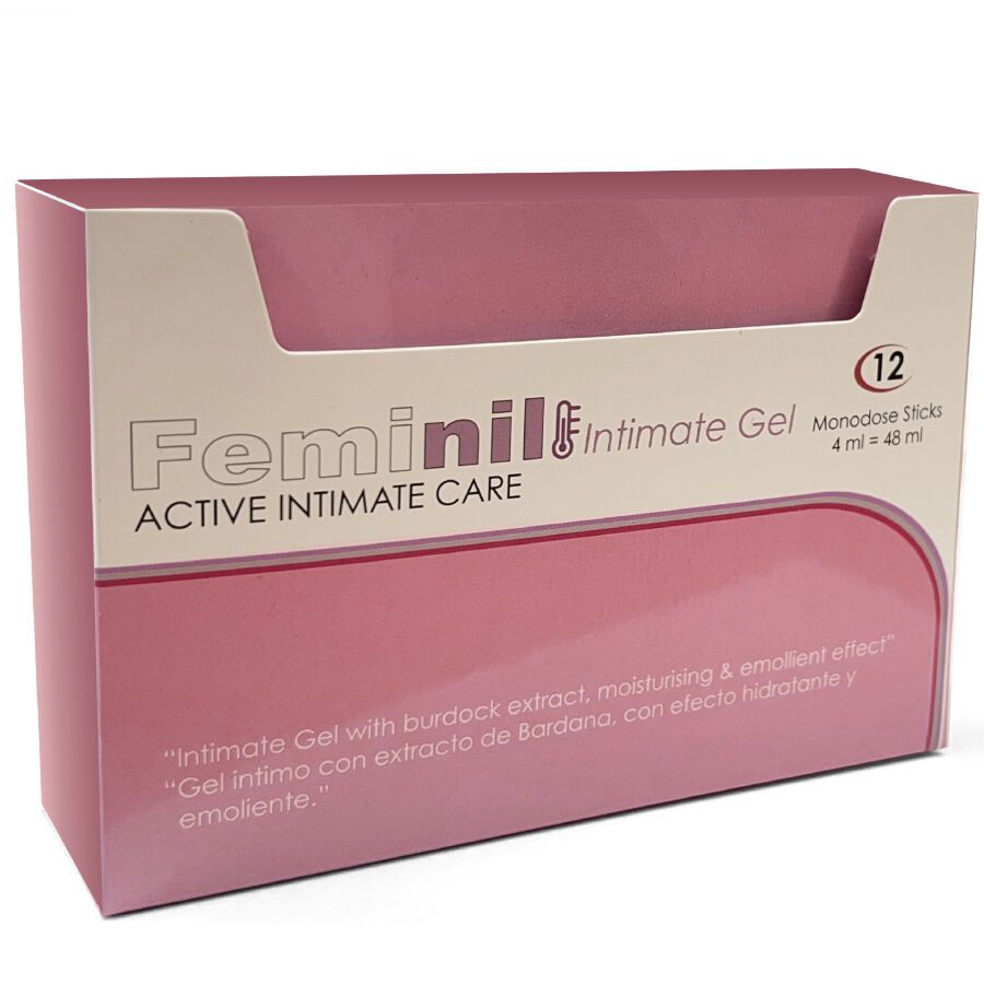 Feminil Intimate Gel, 12 stick monodose. Gel intimo con estratto di bardana.