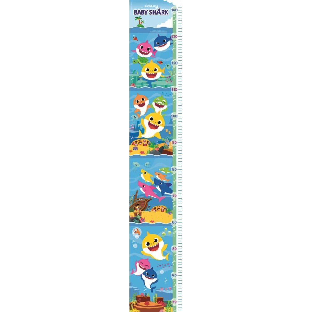 Puzzle metro Baby Shark. Scala da 110 a 140 cm. Illustrato con personaggi Baby Shark.