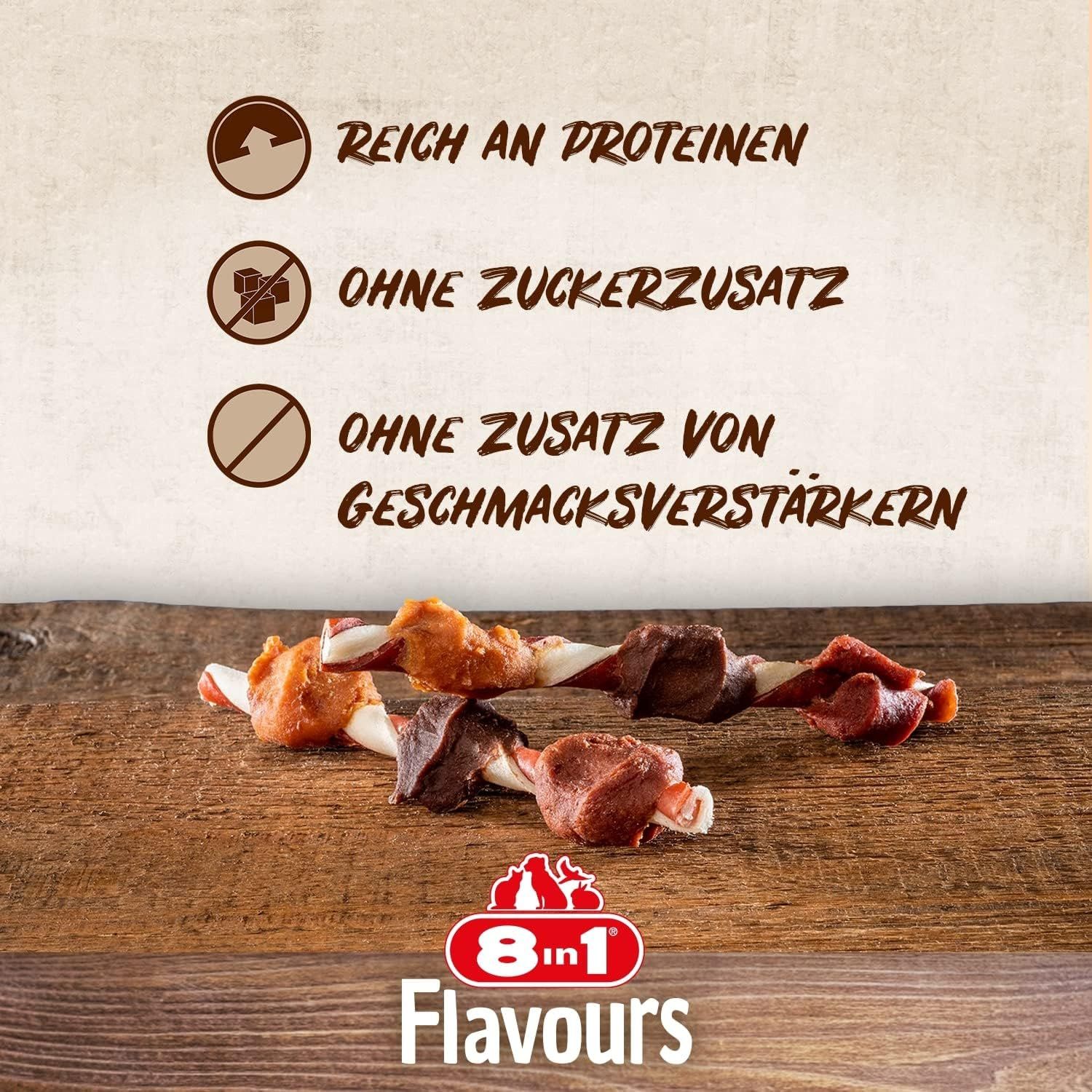 8in1 Triple Flavour Skewers Bastoncini da Masticare per Cani Sacchetto