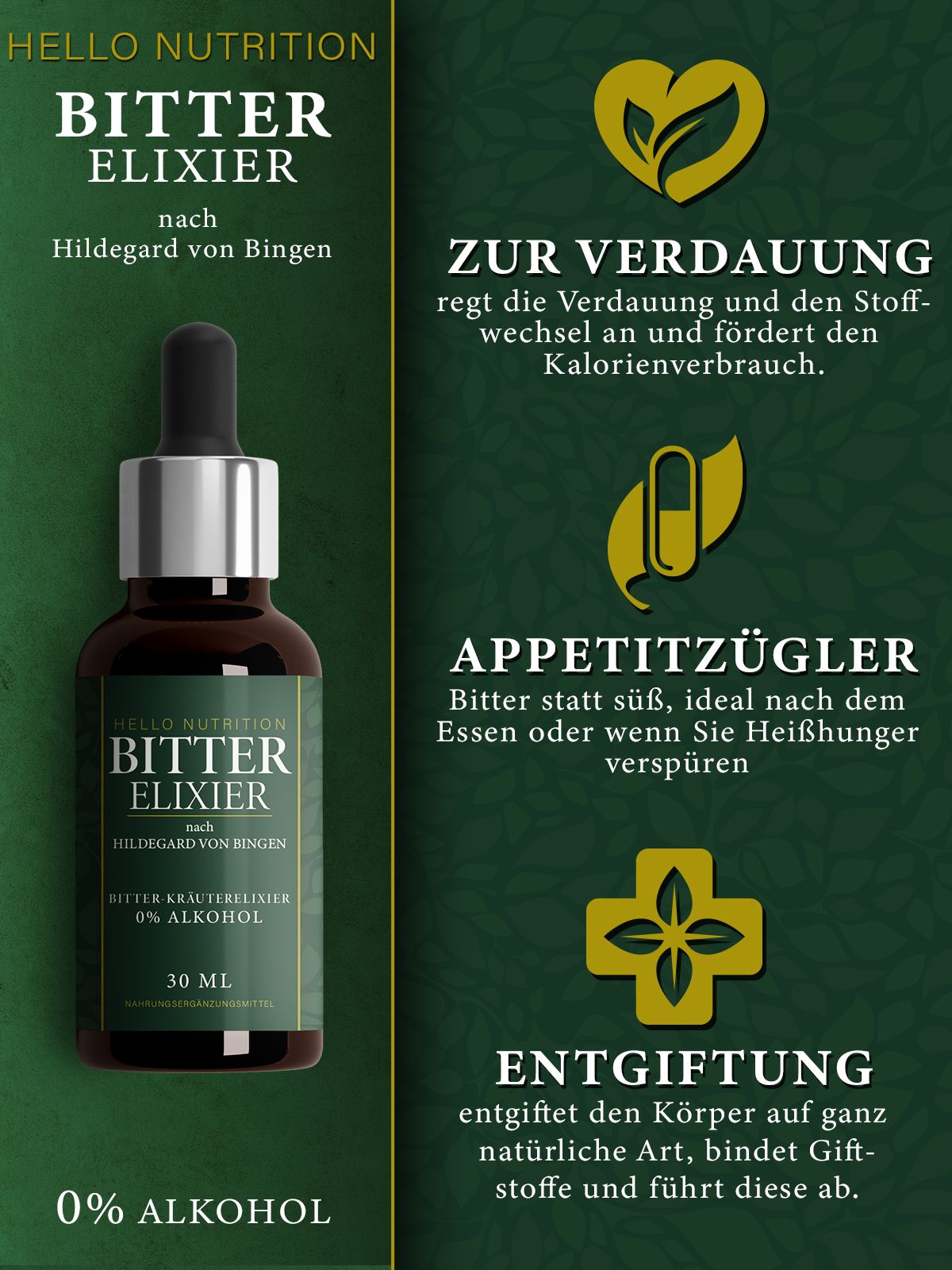 Hello Nutrition® Bitter Elixir Gocce