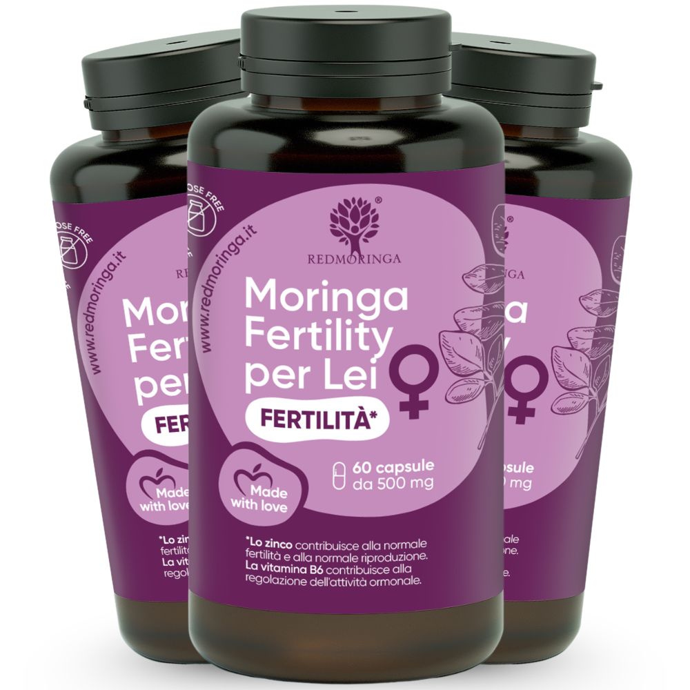 RedMoringa FERTILITA' LEI Resveratrolo, Vitamine per Gravidanza 180 Capsule