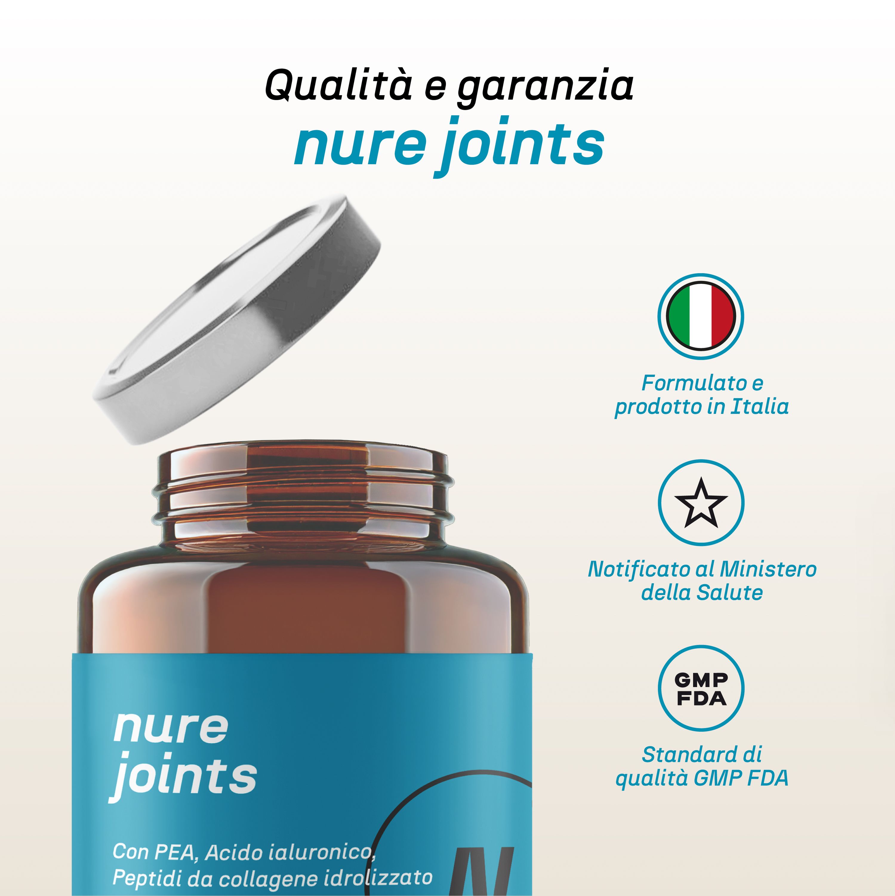 NURE Joints 60 Compresse | Integratore articolazioni, integratore collagene