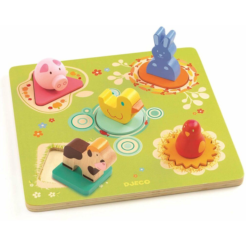 djeco puzzle in legno Ka enka e amici 5 pezzi