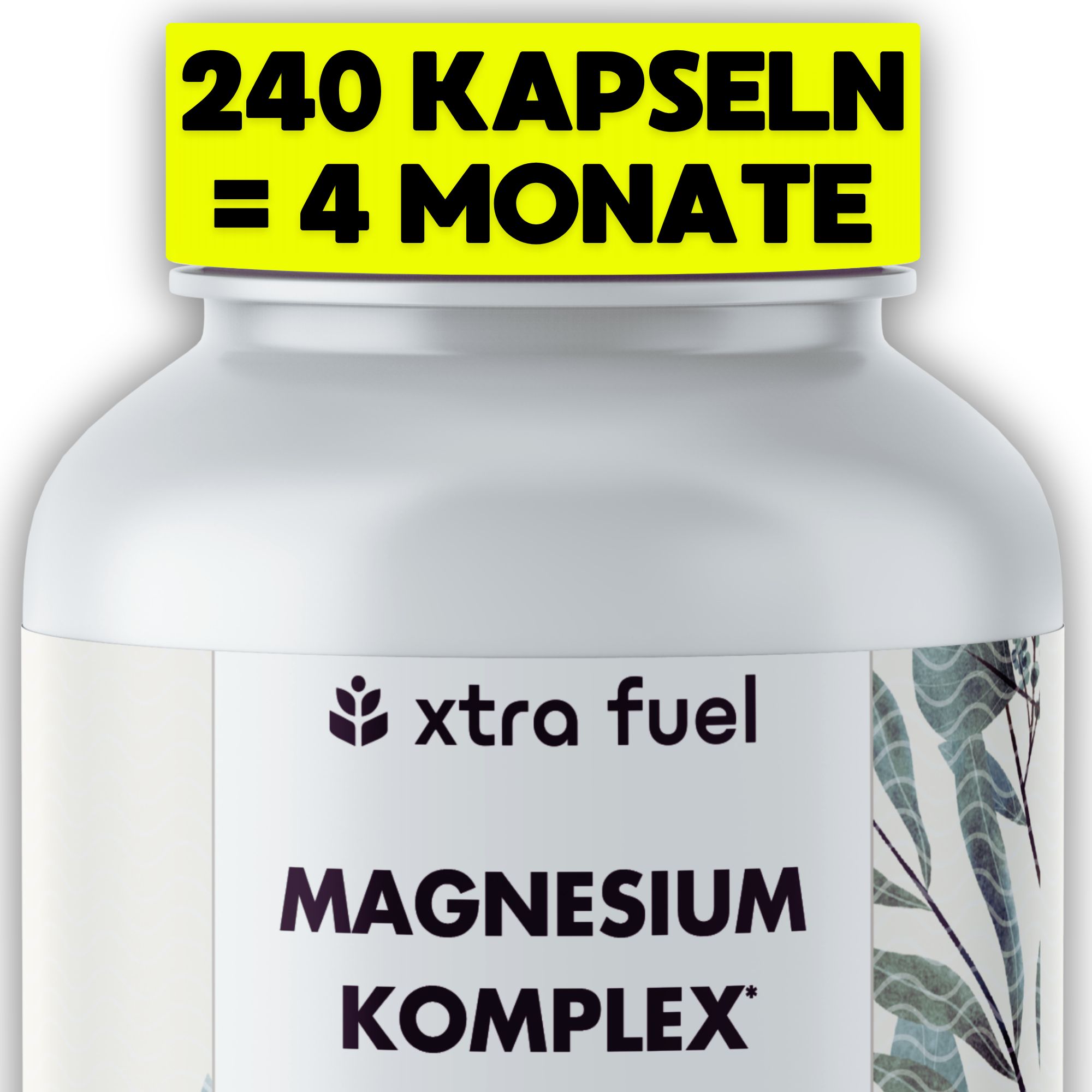 XTRA FUEL Complesso di magnesio - Matrice di magnesio 5 in 1 con bisglicinato e L-ascorbato