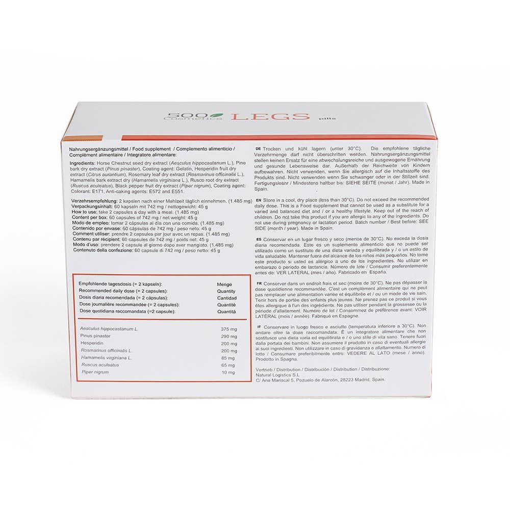 500Cosmetics Legs Capsule per gambe sane e leggere