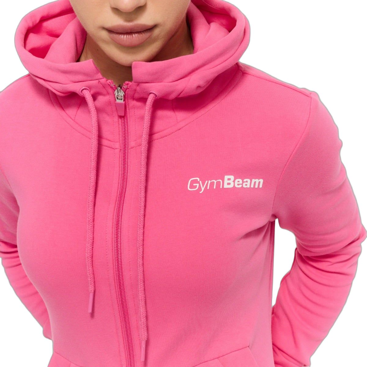 GymBeam Felpa donna Limitless Dragonfruit con cappuccio e zip