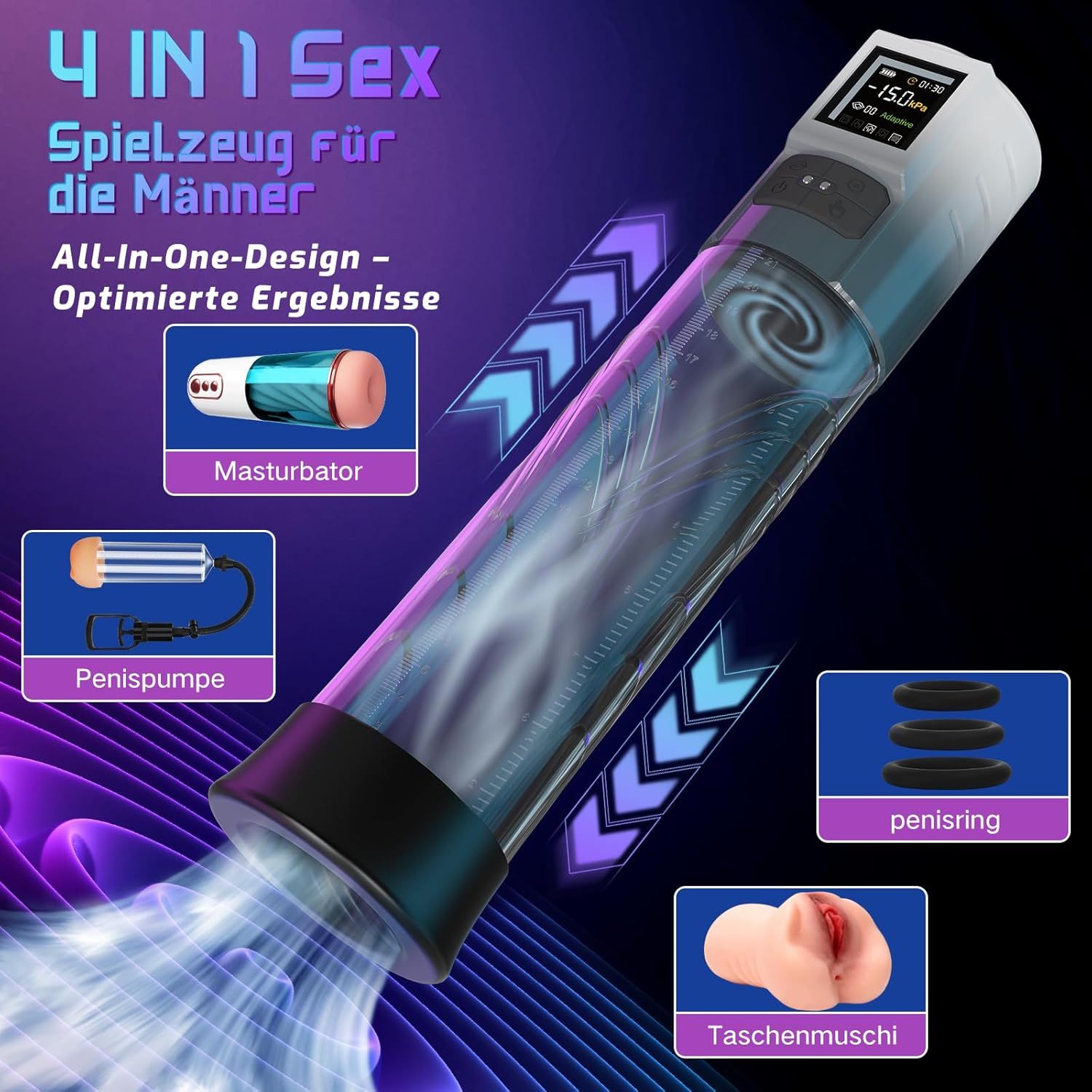 HIVEFUN Pompa per il pene, accessorio intimo per uomo