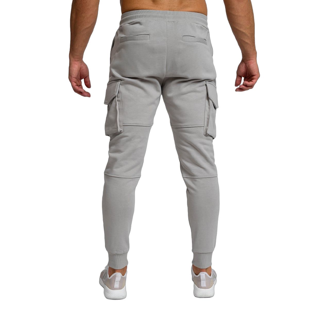 GymBeam Joggers uomo slim TRN grigi con tasche in cotone e poliestere