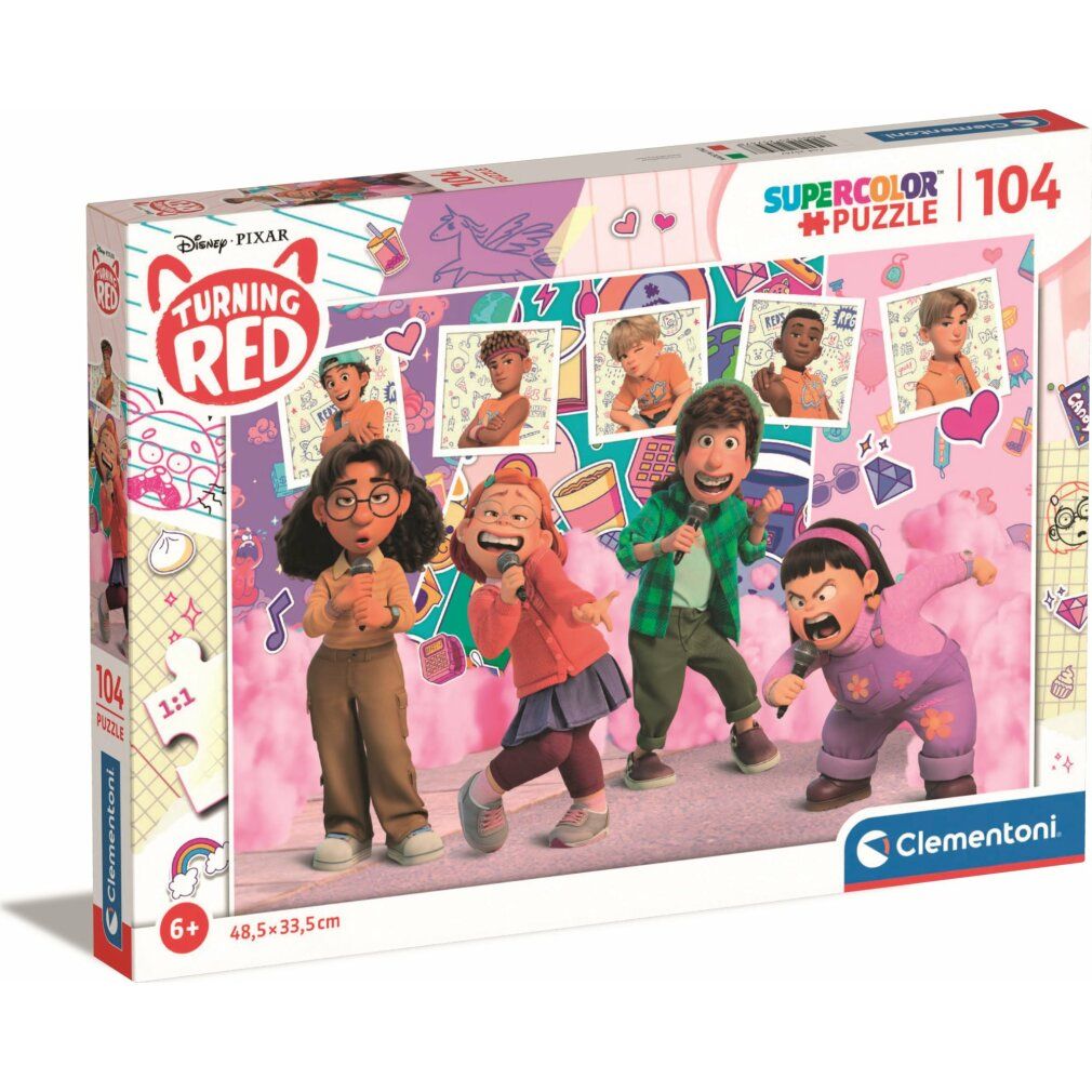 Clementoni Puzzle Disney: Turning Red, 104 pezzi. Scatola con personaggi. Età: 6+.