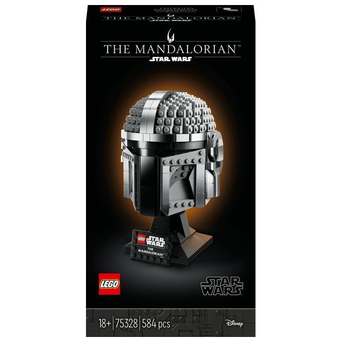 LEGO Star Wars 75328 Casco del Mandaloriano, Elmo da Collezione, Regalo per Adulti da Esposizione d