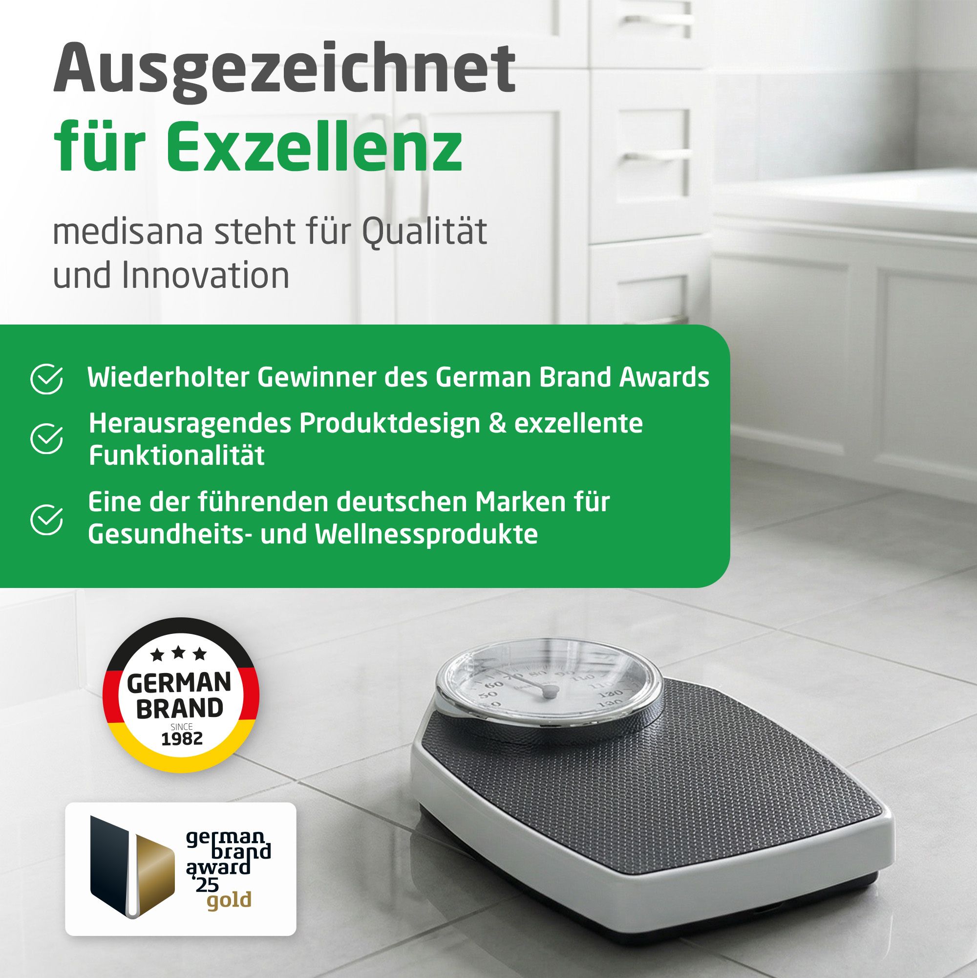 Bilancia pesapersone analogica con sigillo German Brand Award 2022.