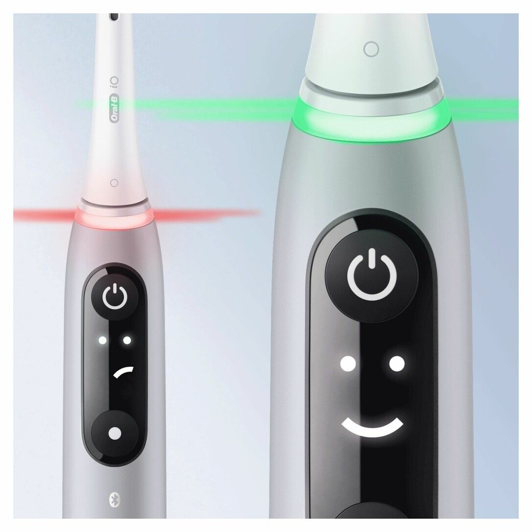 Oral-B iO Spazzolino Elettrico Ricaricabile 6S Grigio, 2 Testine, 1 Custodia Da Viaggio, 1 Spazzoli