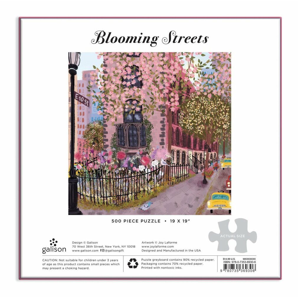 galison Puzzle quadrato Blooming Street 500 pezzi