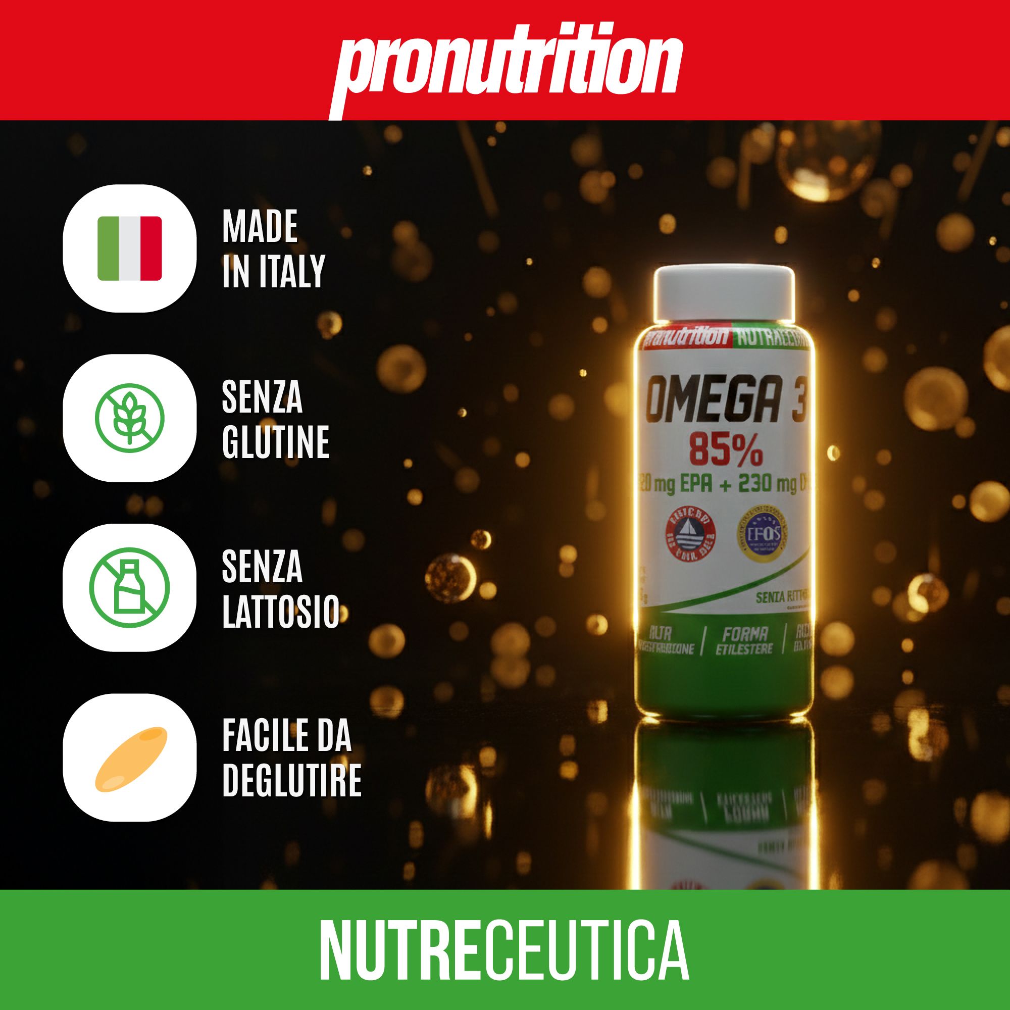 Pronutrition Omega 3 Puro 85% 210 Softgel, 520 mg EPA + 230 mg DHA