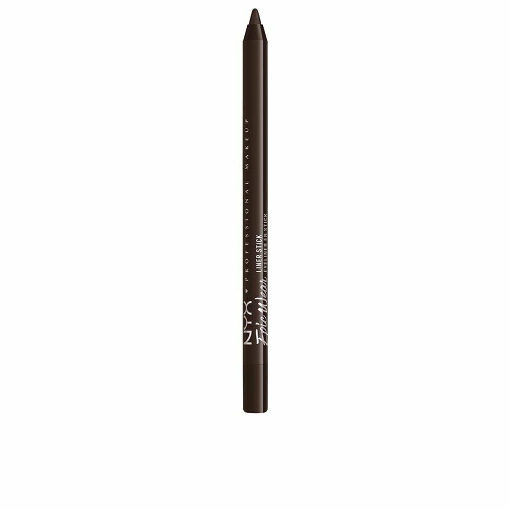 Matita marrone scuro. Scritta: NYX PROFESSIONAL MAKEUP EPIC WEAR LINER STICK. Punta affilata.