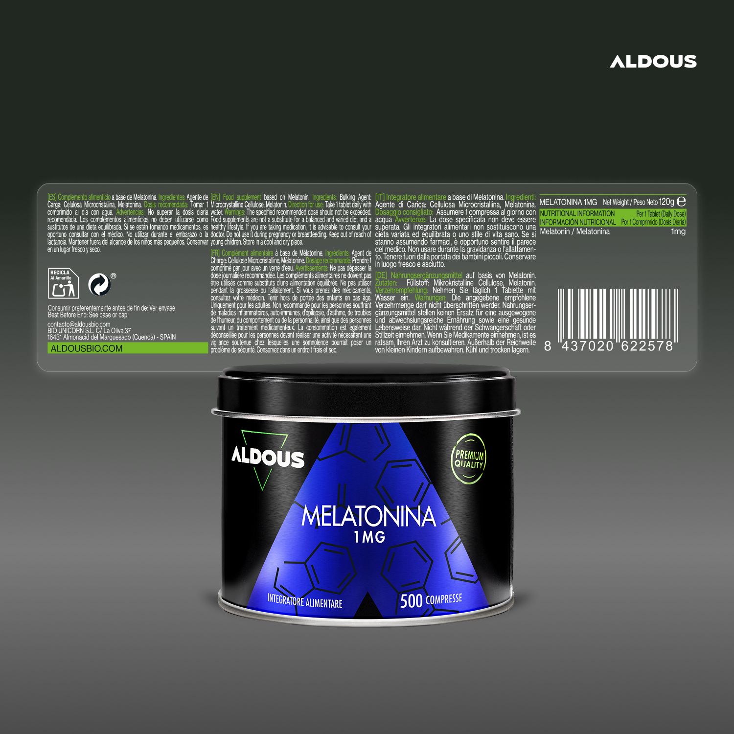 Aldous - Melatonina Pura - Dormire Meglio