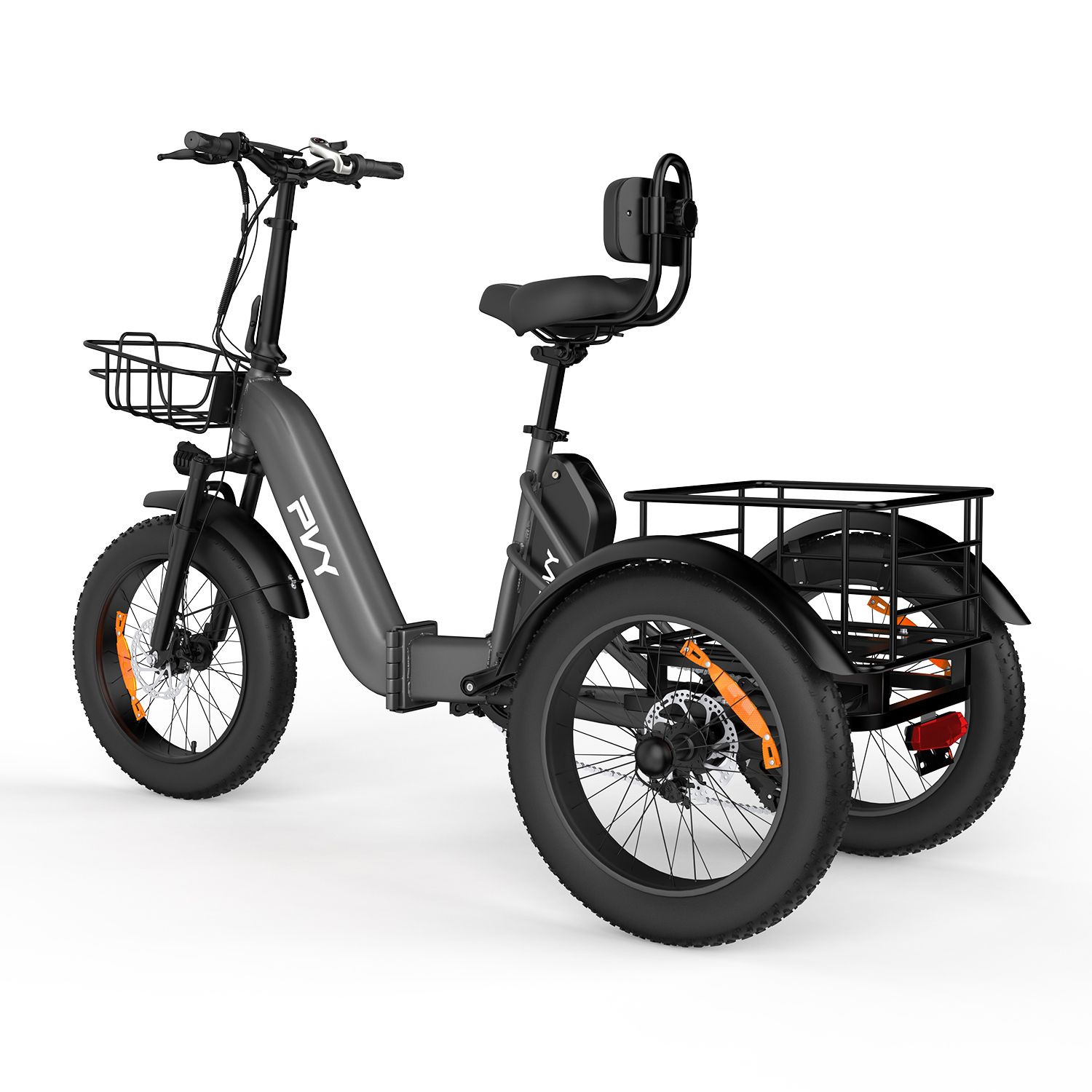 PVY F20 Triciclo elettrico pieghevole, batteria da 48 V 21 Ah