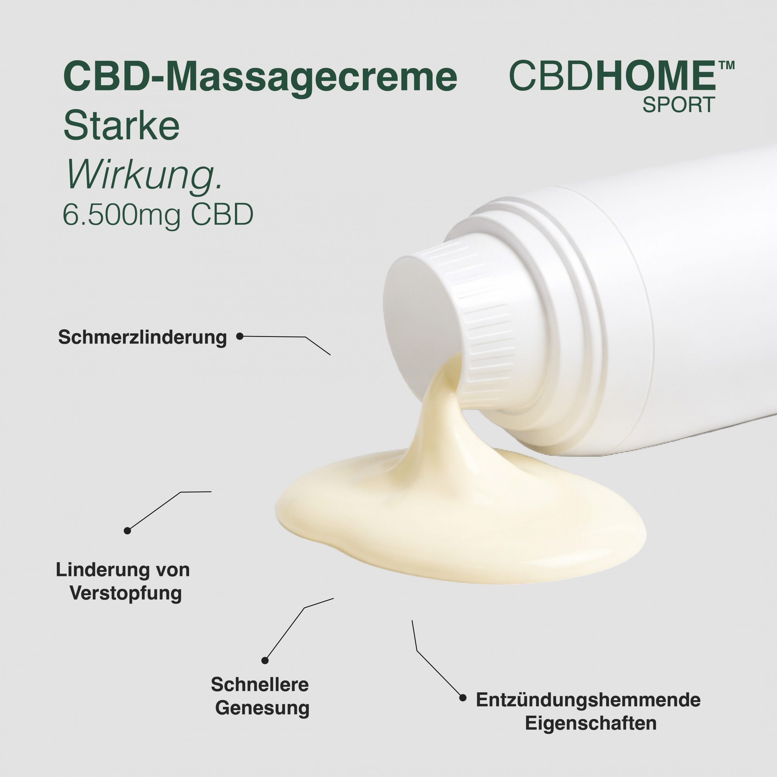 CBD HOME - Crema da massaggio Forte 6500 mg CBD