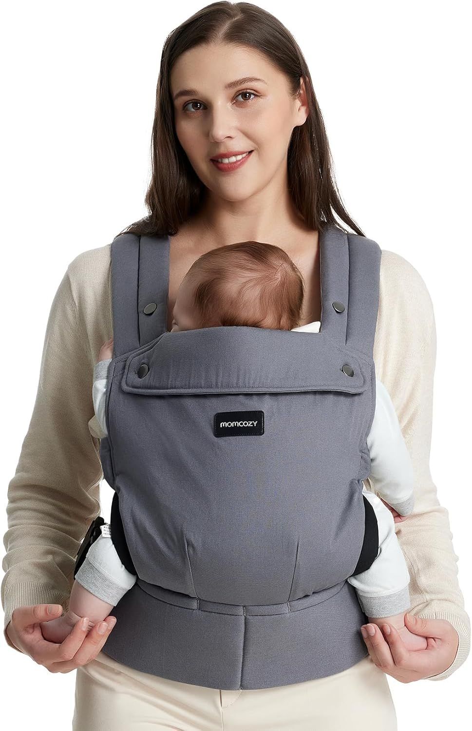 Momcozy Marsupio per Bambini Leggero e Traspirante Grigio