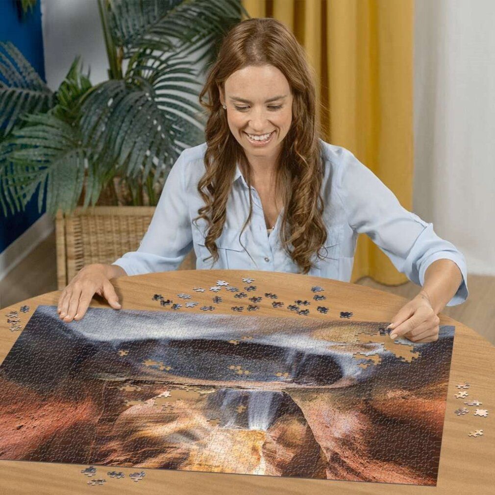 Potere del puzzle della natura La cascata nel Red Canyon (1500 parti)