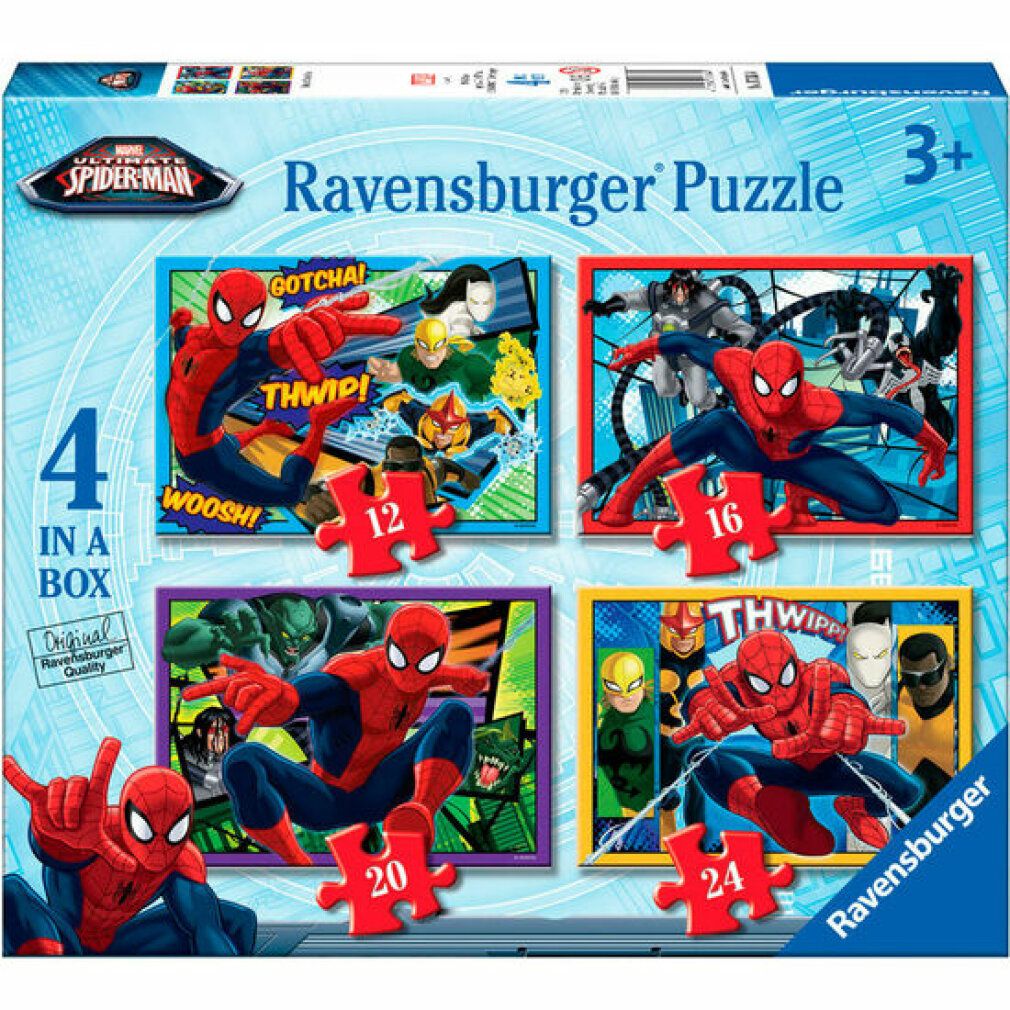 Puzzle Marvel Ultimate Spiderman 12+16+20+24 pezzi