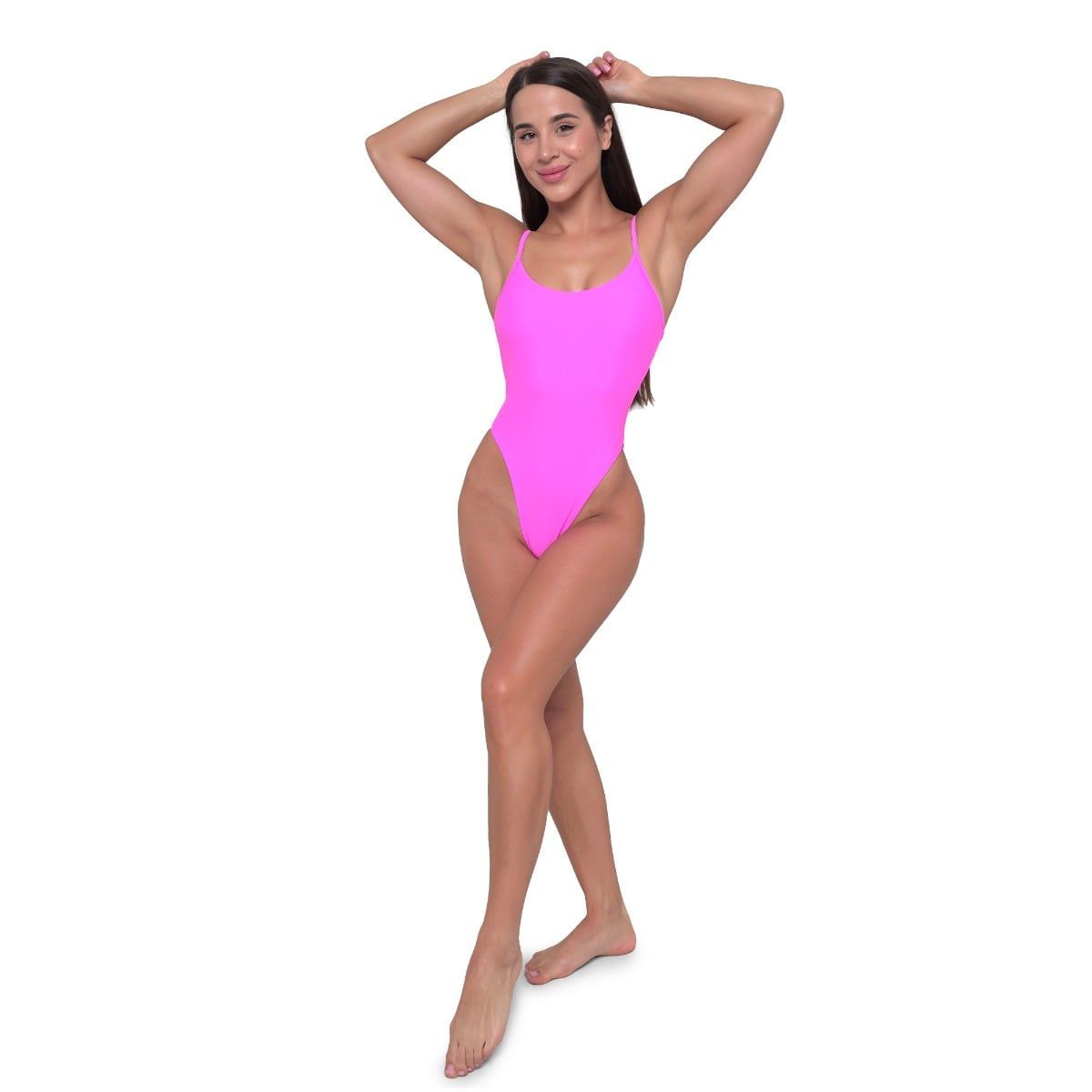 GymBeam Costume da bagno intero donna ARUBA Pink con spalline regolabili