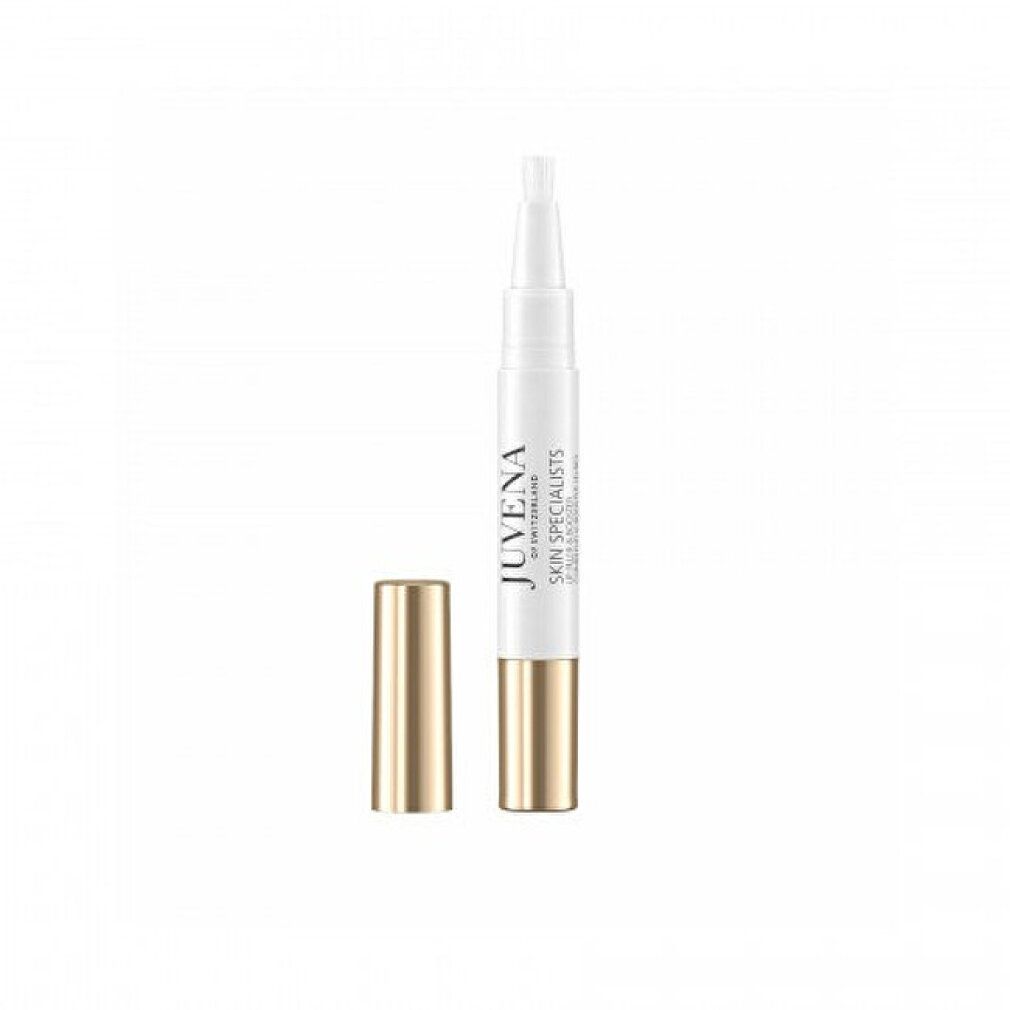 JUVENA SKIN SPECIALISTS Lip Filler & Booster. Penna bianca con cappuccio dorato. Cappuccio accanto.