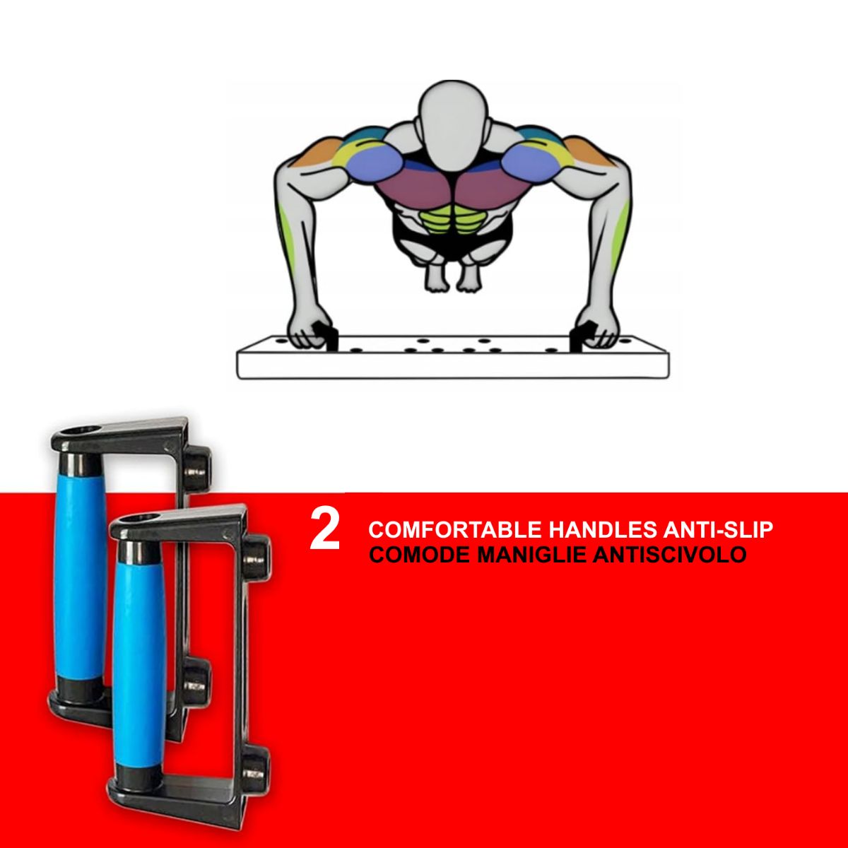 FFitness Tavola per Flessioni Attrezzo Multifunzione Push-Up Board  FF