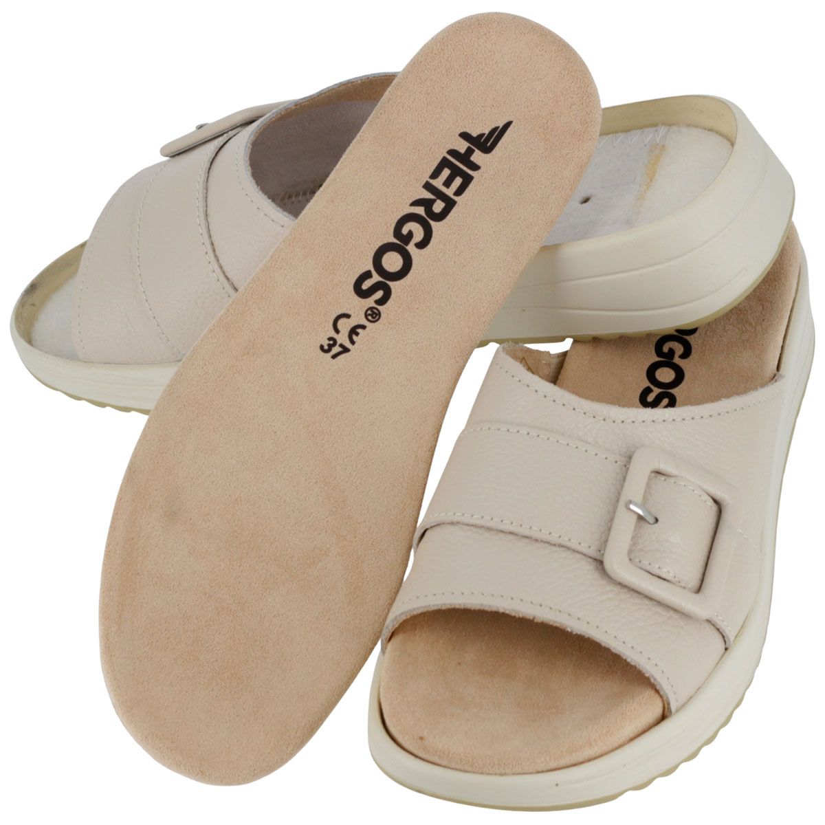Hergos H6200 - Sabot in pelle con plantare estraibile