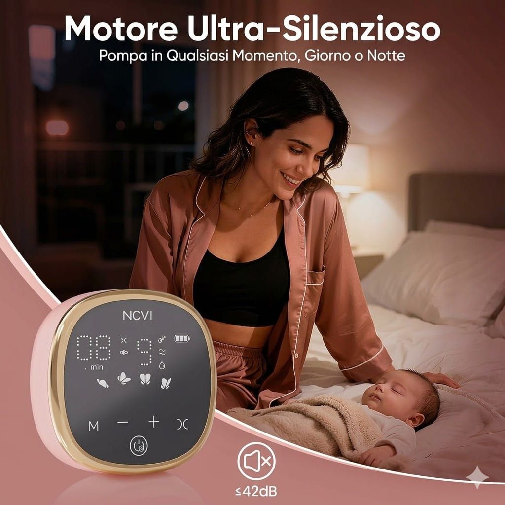 Tiralatte elettrico rosa NCVI
