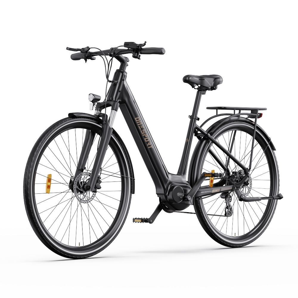 Bicicletta elettrica OneSport OT07 con motore centrale e batteria da 36 V e 14 Ah