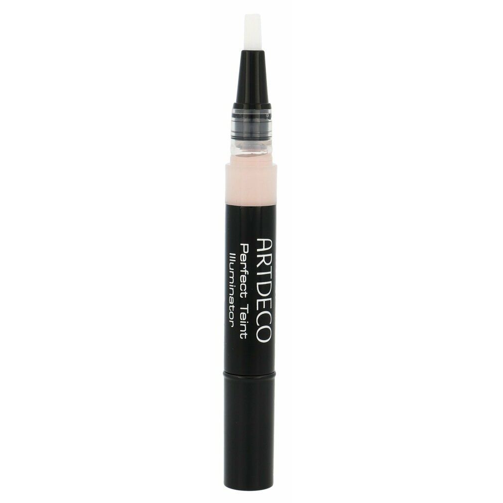 Artdeco Perfect Teint Illuminator. Penna nera con liquido rosa e applicatore. Nome del prodotto e marchio visibili.