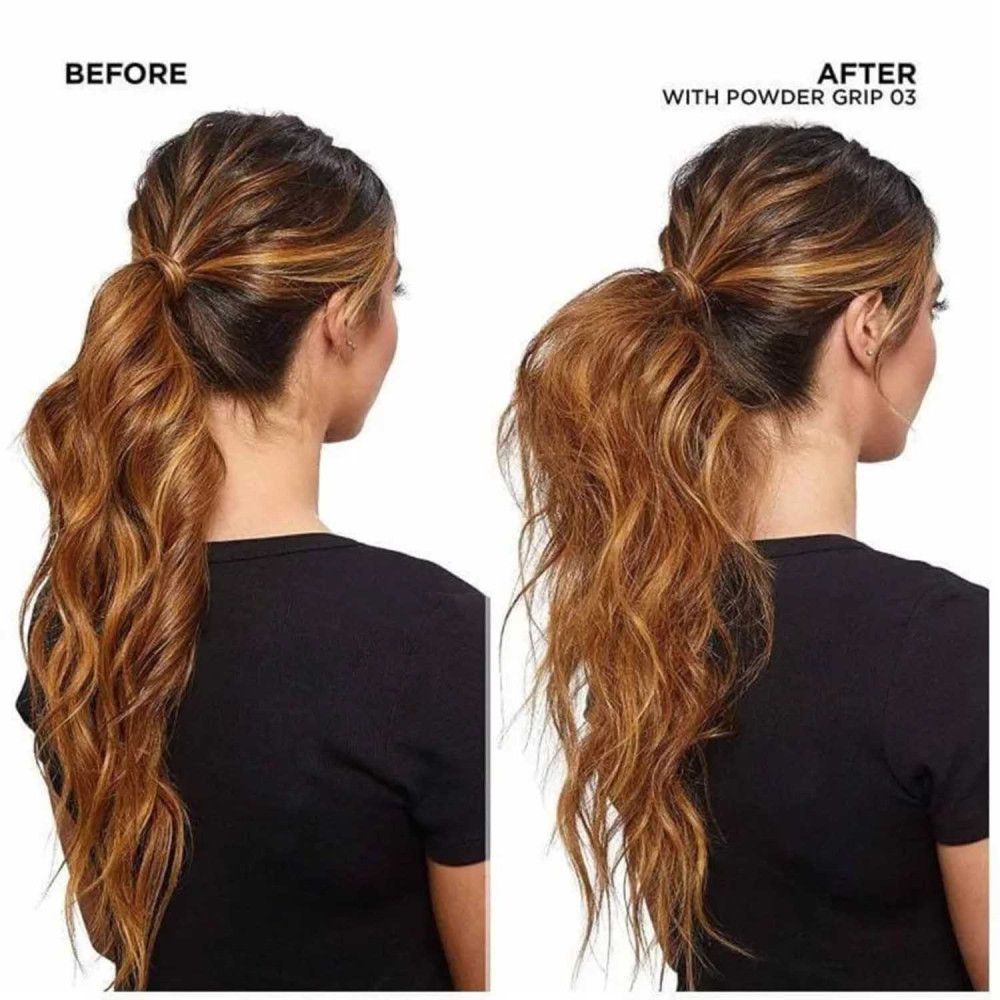 Due donne con coda di cavallo. Sinistra: capelli prima. Destra: capelli dopo.