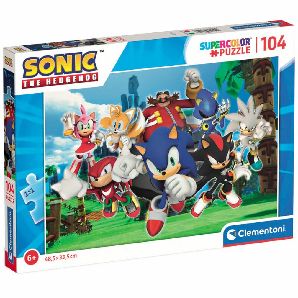 Gioco puzzle Clementoni Sonic, 104 pezzi.
