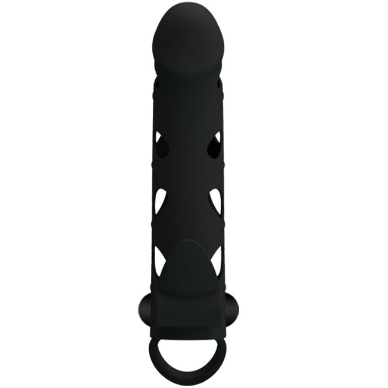 Enhancer ad anello nero con design aperto e anello all'estremità inferiore.