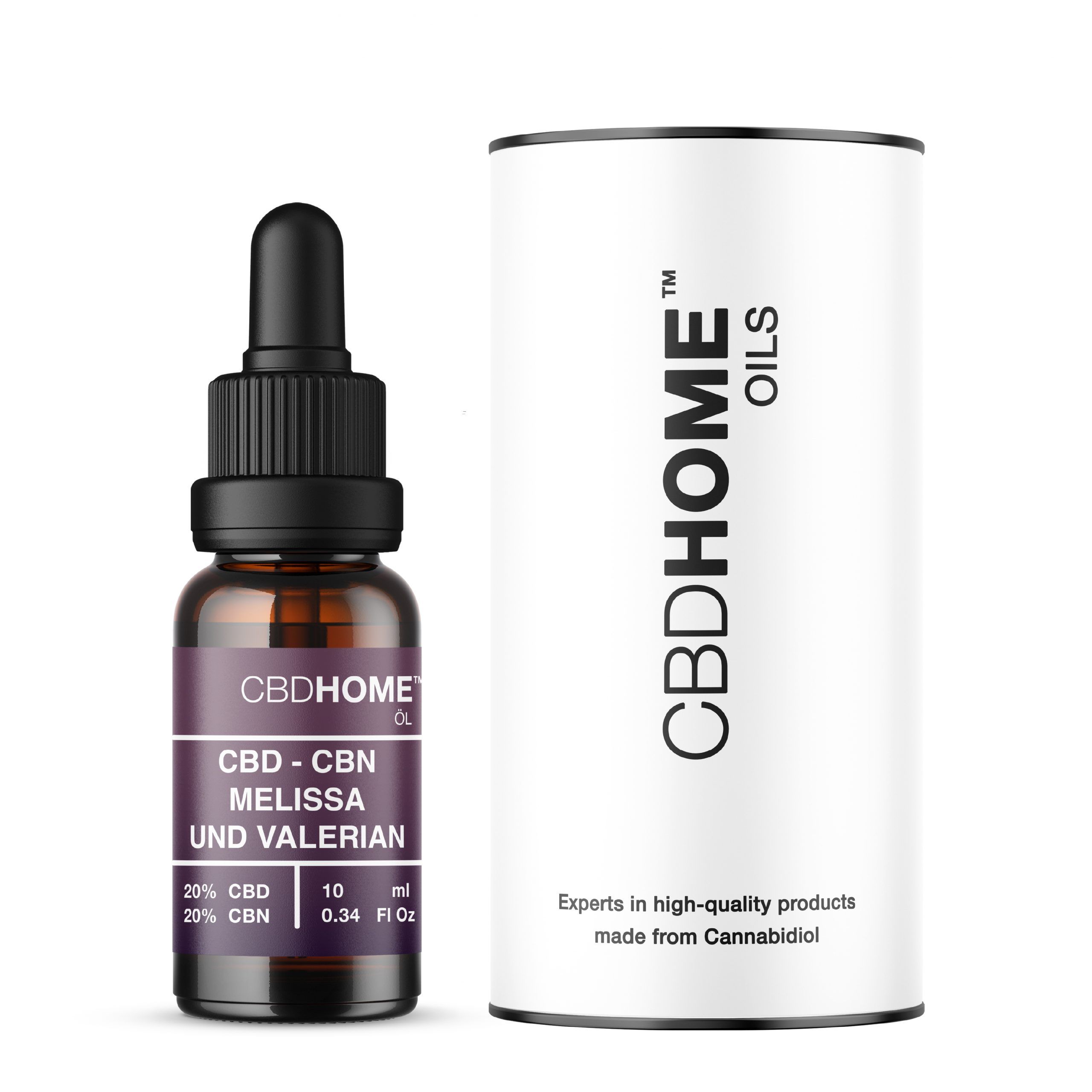CBD HOME – Olio di CBD con CBN, melissa e valeriana – 20% CBD e 20% CBN
