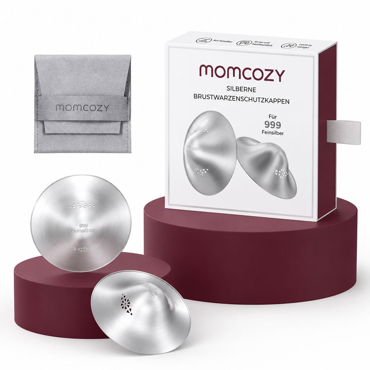 Coppette d’argento per l’allattamento Momcozy